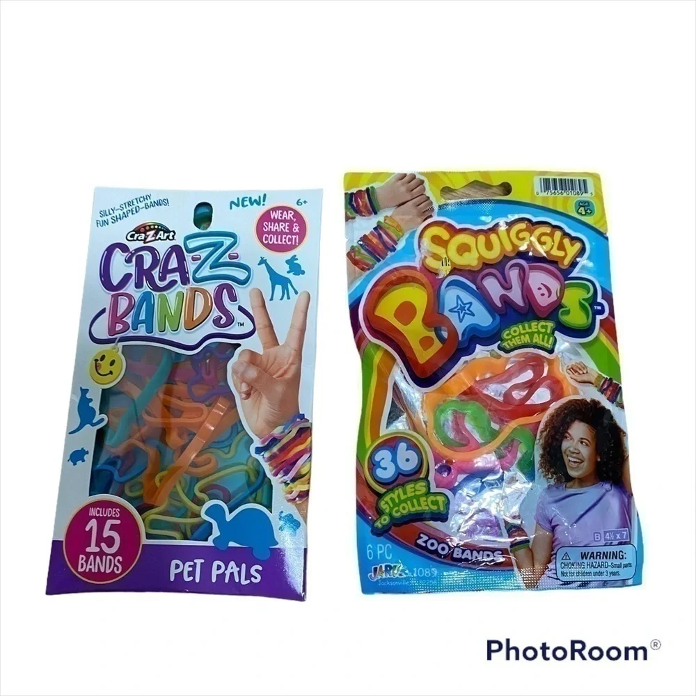 Crazy Bands Squiggly Bracelets Bundle NEW Kids Toy Accessory Animals Zoo Pet